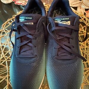 Skechers Black Athletic Shoes with Mesh Upper and Memory Foam